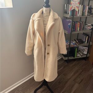 Women's Cream Long Coat